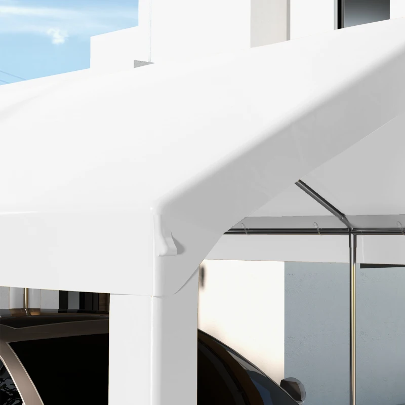 Outsunny 10 x 20ft Carport Roof, UV Resistant Canopy Replacement, Fits 84C-378V00 and 84C-206 Series, White