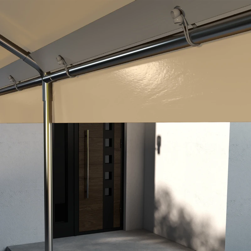 Outsunny 10 x 20ft Carport Roof, UV Resistant Canopy Replacement, Fits 84C-378V00 and 84C-206 Series, Beige