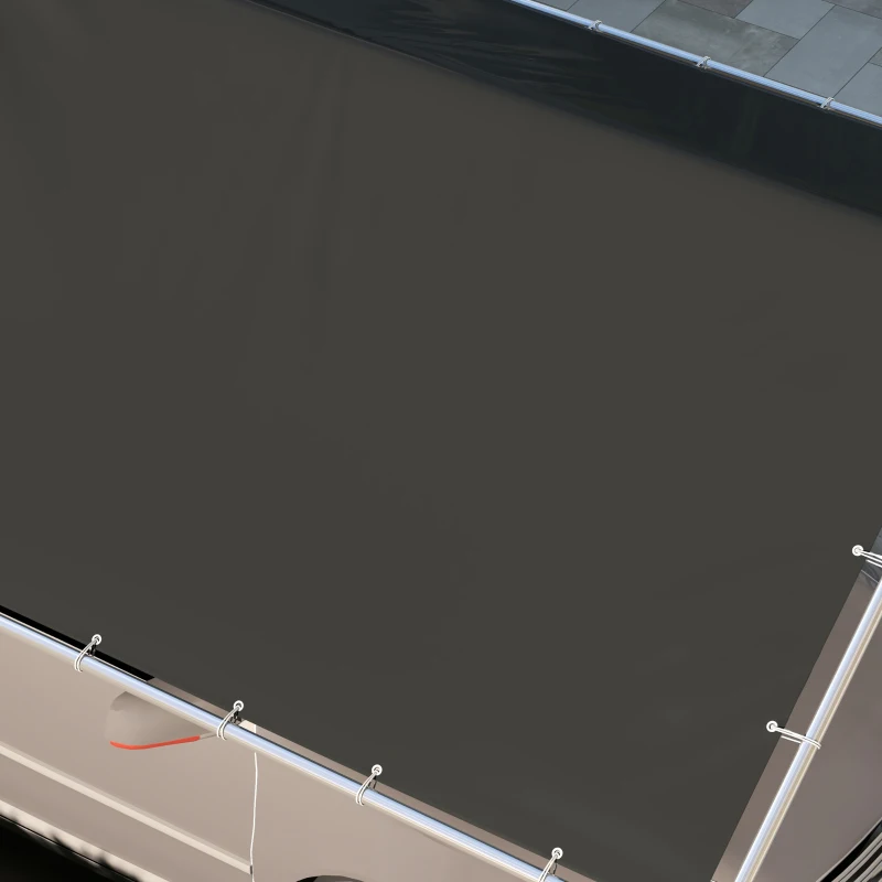 Outsunny 10 x 20ft Carport Roof, UV Resistant Canopy Replacement Cover with Ball Bungee Cords, Dark Gray