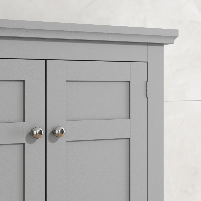 kleankin Bathroom Cabinet, Medicine Cabinet, Over Toilet Storage Cabinet with Adjustable Shelves for Entryway, Grey
