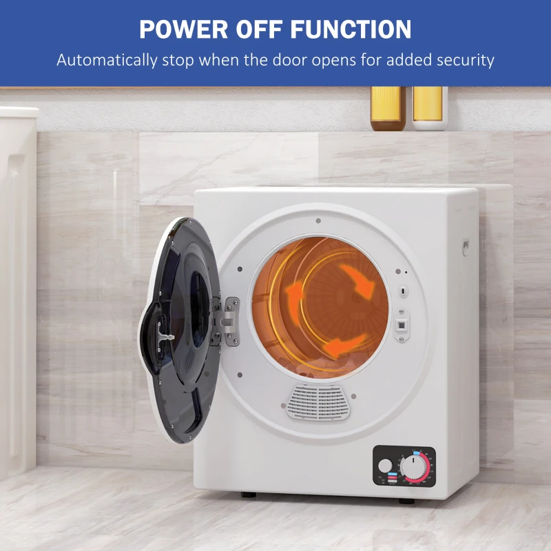 HOMCOM Portable Clothes Dryer 120V/850W, 5 Drying Modes, White