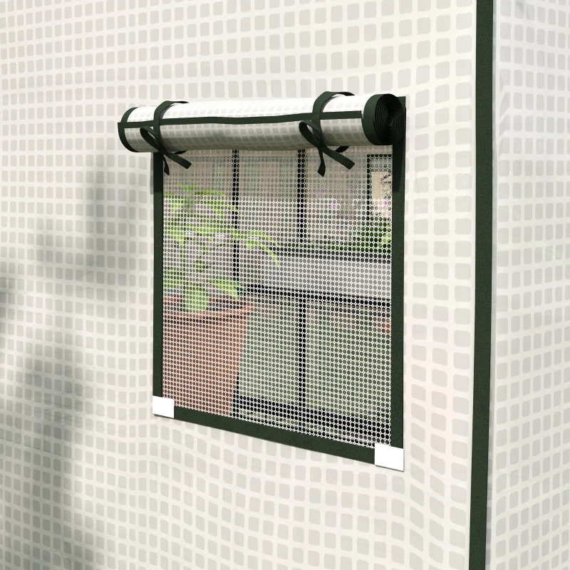 Outsunny 01-0472 Replacement Cover, 55" x 56.25" x 74.75" Walk-in Greenhouse Cover Reinforced Anti-Tear PE Hot House Cover, White