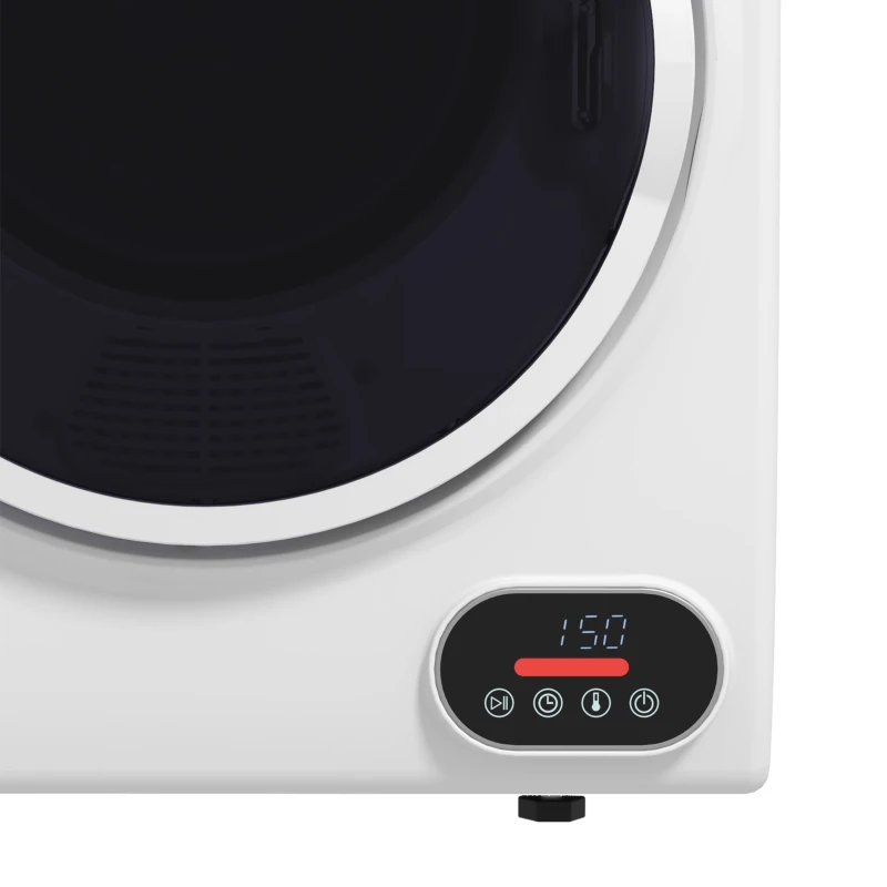 HOMCOM 1.5 cu.ft Portable Compact Clothes Laundry Dryer with Intelligent Drying for Apartments Dorms RVs, 850W, White