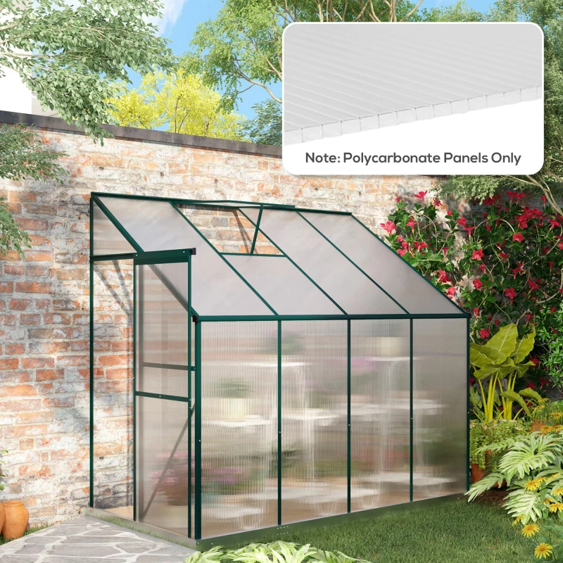 Outsunny 14 Pieces Twin-Wall Polycarbonate Panels Waterproof UV Protected Polycarbonate Greenhouse Panels, 4' x 2' x 0.16", Clear(m-2)