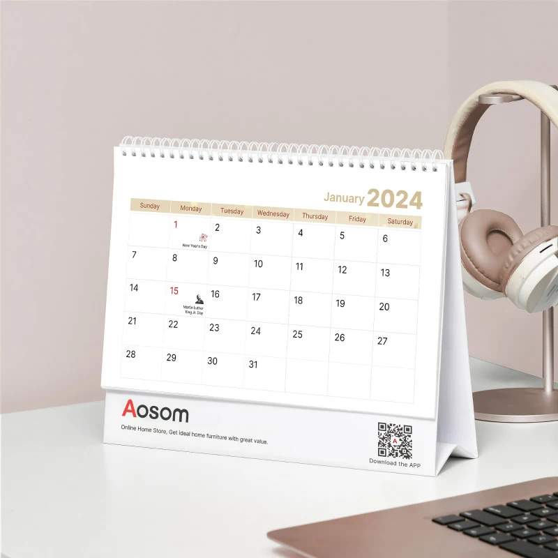 Stick down notes with this 2024 Calendar! All your plans, ideas and important events at a glance!