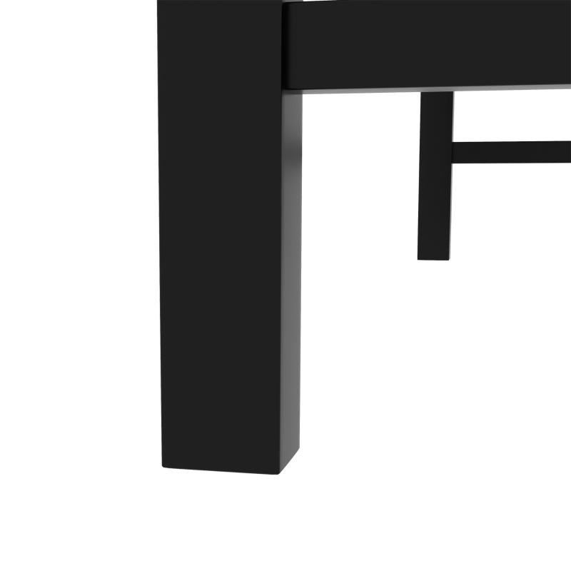 Outsunny Outdoor Garden Bench, Wooden Frame Patio Bench with Geometric Pattern, 43.25 Inch Weatherproof 2-Person Love Seat for Garden, Lawn, Porch, Yard, Work Entryway, Black