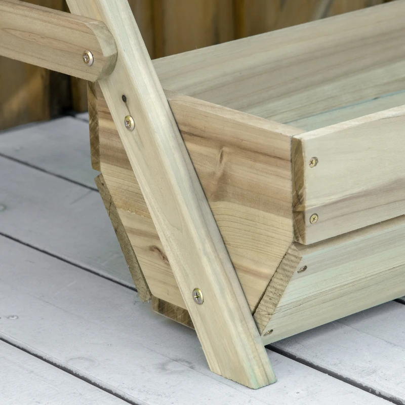 Outsunny 3 Tier Elevated Planter Box, Vertical Wooden Raised Garden Bed for Flowers, Vegetables, Herbs, 26" x 30" x 30", Green