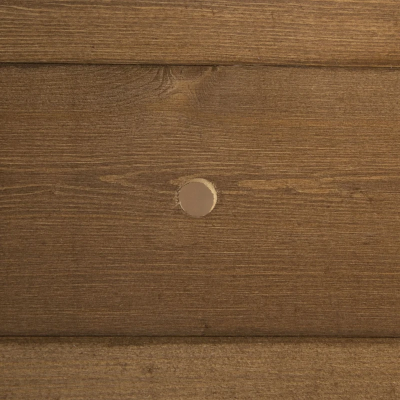 Outsunny 43.25" x 18" x 30" Raised Garden Bed, Wooden Plant Stand with 8 Grid Box, Storage Shelf for Outdoor, Dark Brown