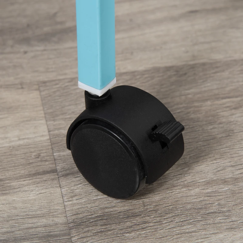 PawHut 55" 2 In 1 Bird Cage Aviary Parakeet House for finches, budgies with Wheels, Light Blue