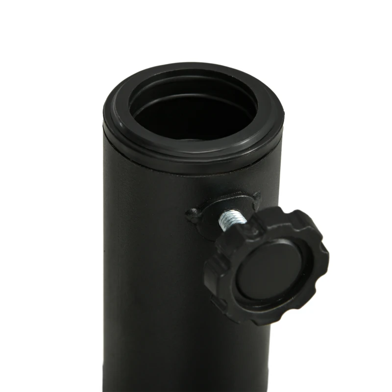 Outsunny Concrete Umbrella Base, 40 lbs. Heavy Duty Umbrella Stand with Metal Umbrella Holder for Outdoor, Lawn, Deck, Bronze