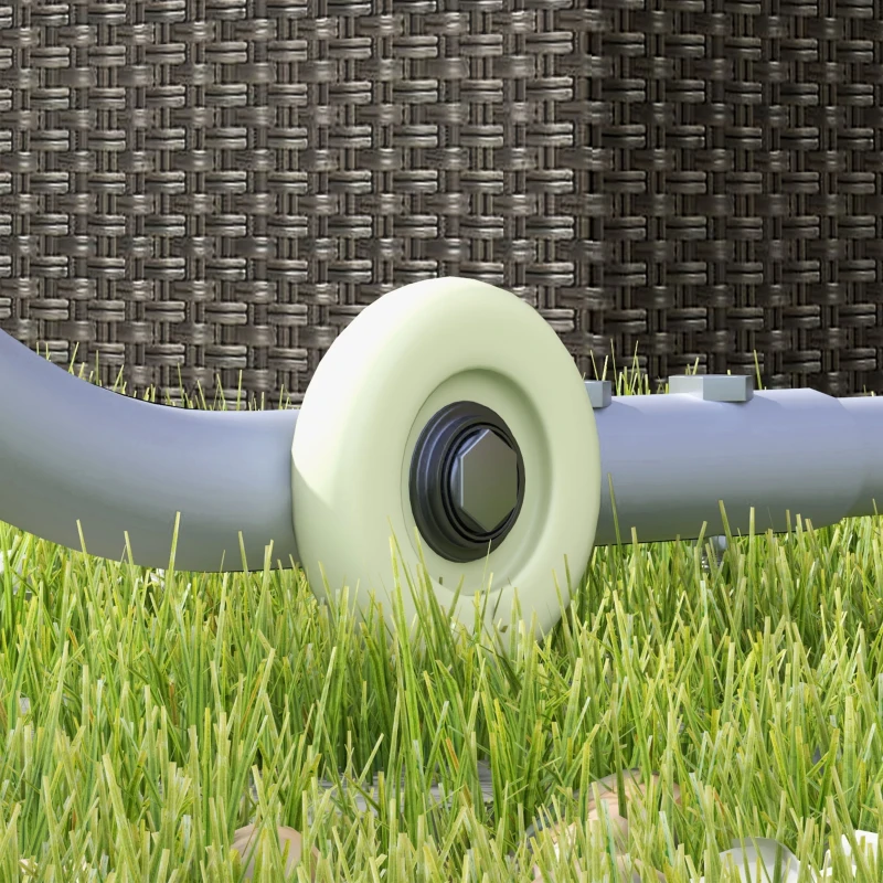 Outsunny 10' x 10' Mobile Pergola Kit, Portable Garden Gazebo with Wheels, Sandbags, Steel Frame, UV-resistant