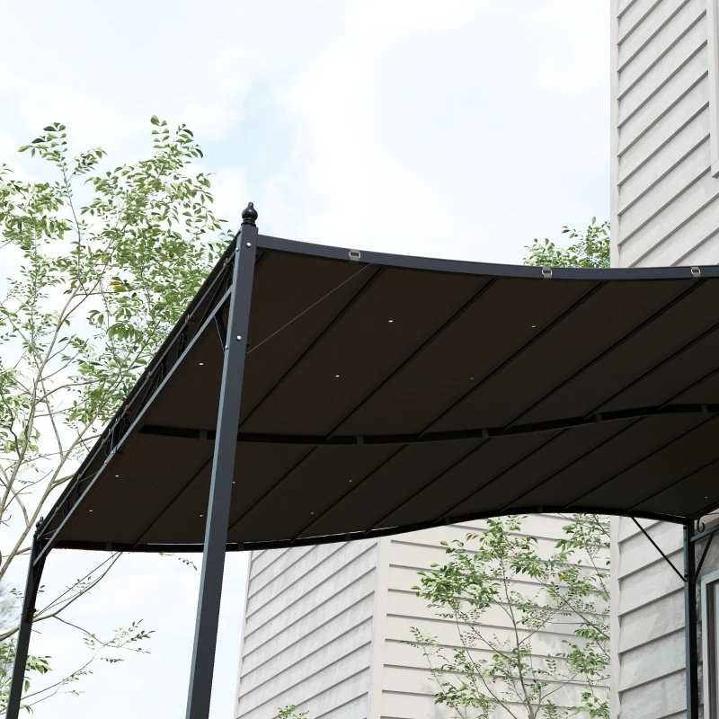 Pergola Canopy Replacement, Pergola Shade Cover for 10' x 10' Pergola (Outsunny 84C-038 Series), Dark Gray(m-8)