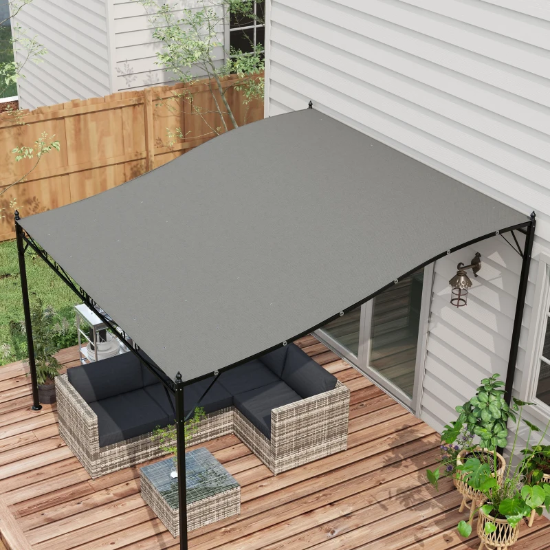 Pergola Canopy Replacement, Pergola Shade Cover for 10' x 10' Pergola (Outsunny 84C-038 Series), Dark Gray(m-2)