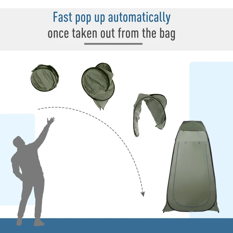 Seaweed Green Popup Shower Tent - Portable Changing Room