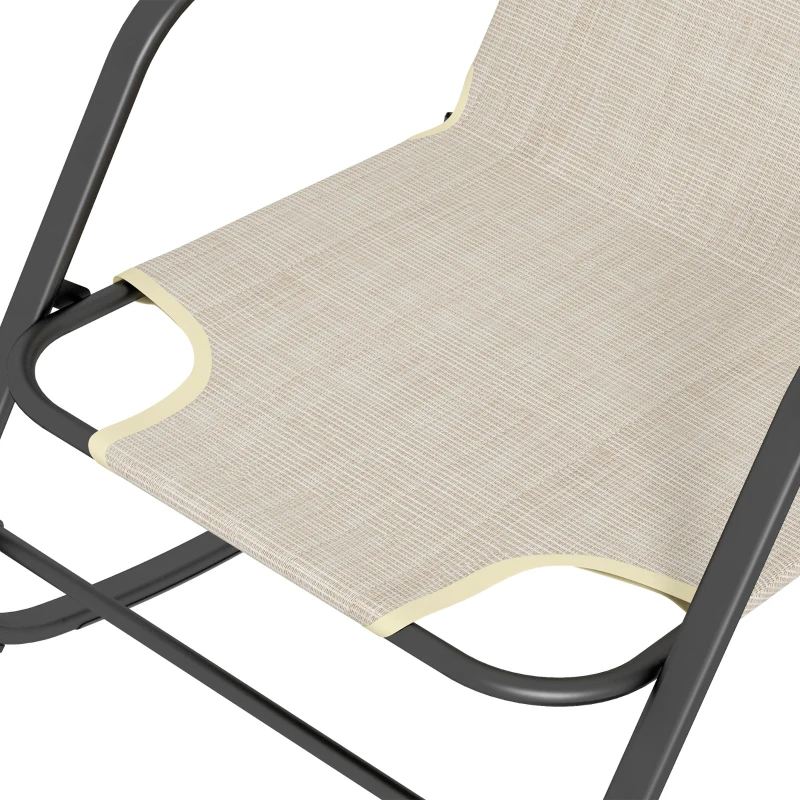 Outsunny Garden Rocking Chair Outdoor Indoor for Patio, Balcony, Porch, Light Brown