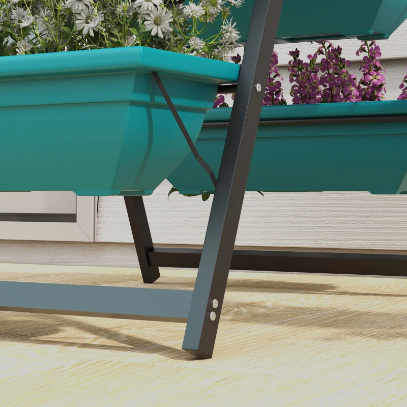 Outsunny 3-Tier Vertical Raised Garden Planter with 5 Boxes, Outdoor Plant Stand Grow Container for Vegetable Flowers