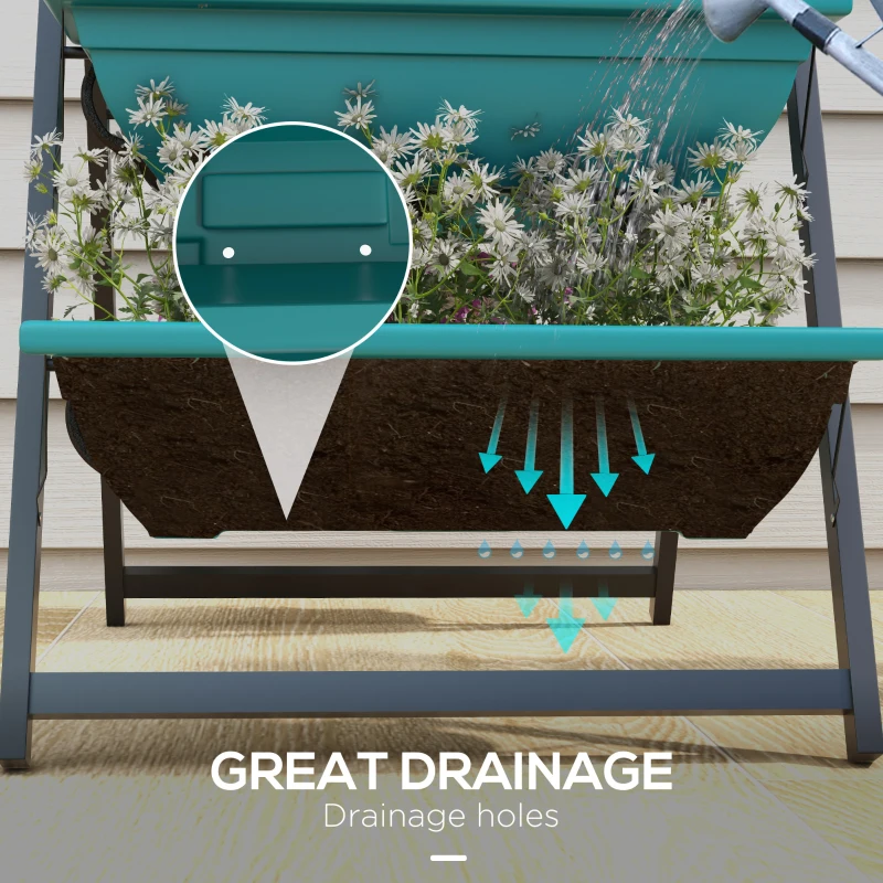 Outsunny 3-Tier Vertical Raised Garden Planter with 5 Boxes, Outdoor Plant Stand Grow Container for Vegetable Flowers