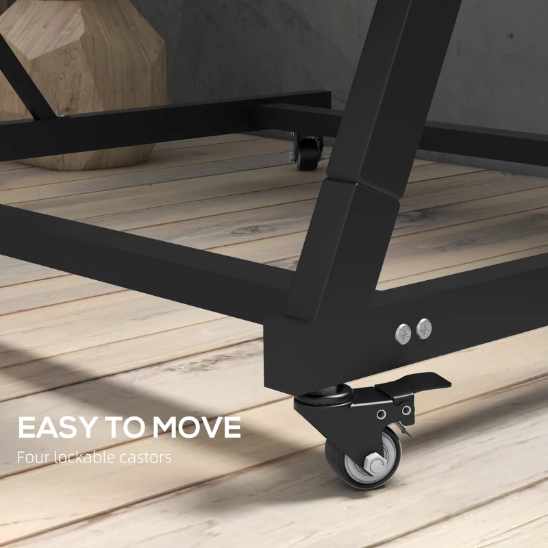 Outsunny 5-Tier Vertical Raised Garden Planter with 5 Boxes, Wheels, Outdoor Plant Stand for Vegetable Flowers, Brown