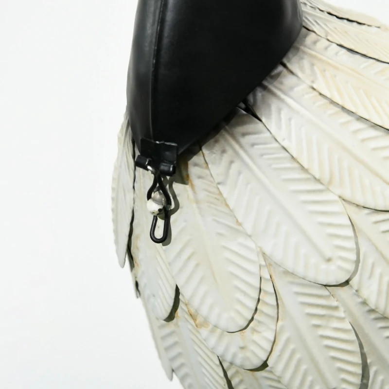 Outsunny Set of 2 Garden Sculptures, Heron Garden Statues for Lawn, Patio, Backyard Decoration, 35.5" & 40.5", White & Black