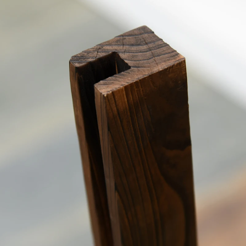 Outsunny Expanding Garden Fencing Freestanding Wooden Movable Fence Trellis, Dark Brown