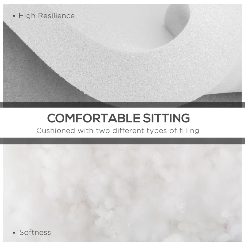 Outsunny Replacement Cushions for Rattan Furniture, 4 Piece Outdoor Seat Cushion Pad for Patio Set, Black