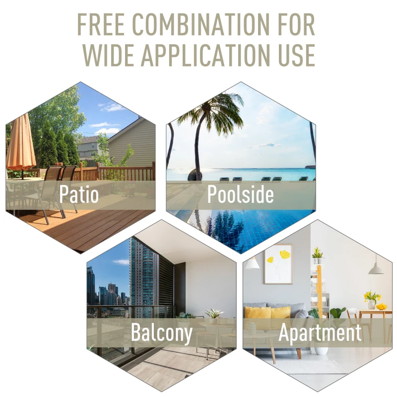 Outsunny Outdoor Dining Chairs Set of 2, Folding Patio Dining Set with Texteline and Steel Frame for Park Convenient Seat