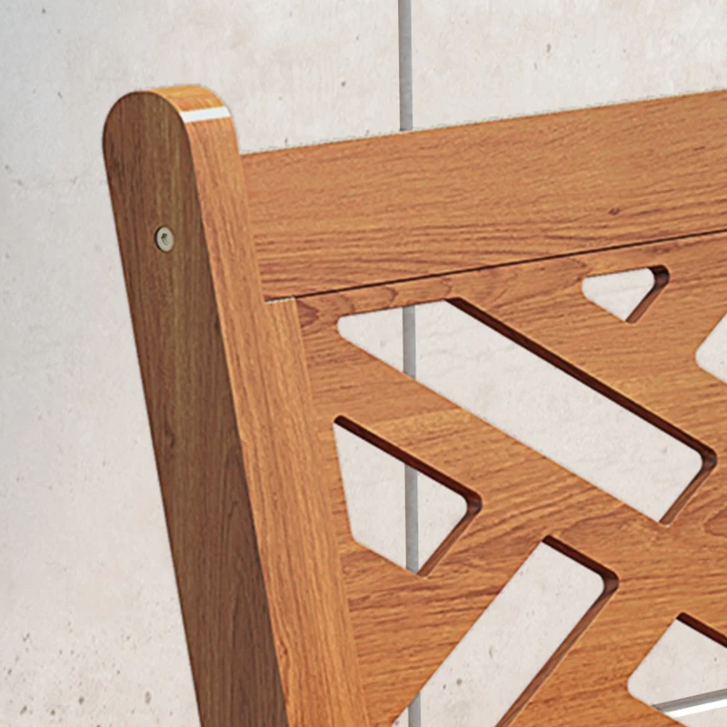 Outsunny Outdoor Patio Dining Set, 4 Seater Wood Dining Table and Chairs for Backyard, Conservatory, Garden, Poolside, Deck, Teak