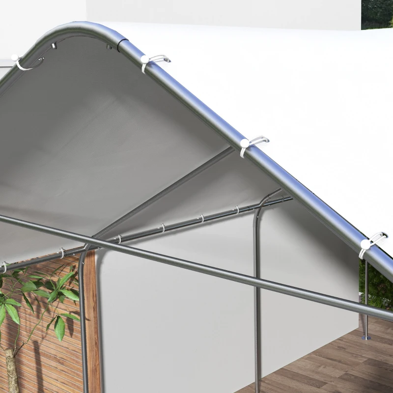 Outsunny 19' x 19.5' Carport, Portable Garage and Patio Canopy Tent, Anti-UV Cover for Car, Truck, Boat, Catering, Wedding