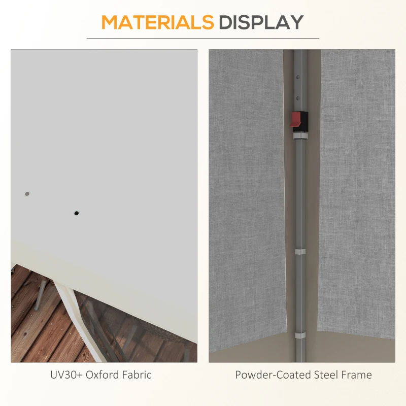 Outsunny 10' x 10' Pop Up Canopy Tent, Instant Sun Shelter with Netting, Windows and Carry Bag, Height Adjustable