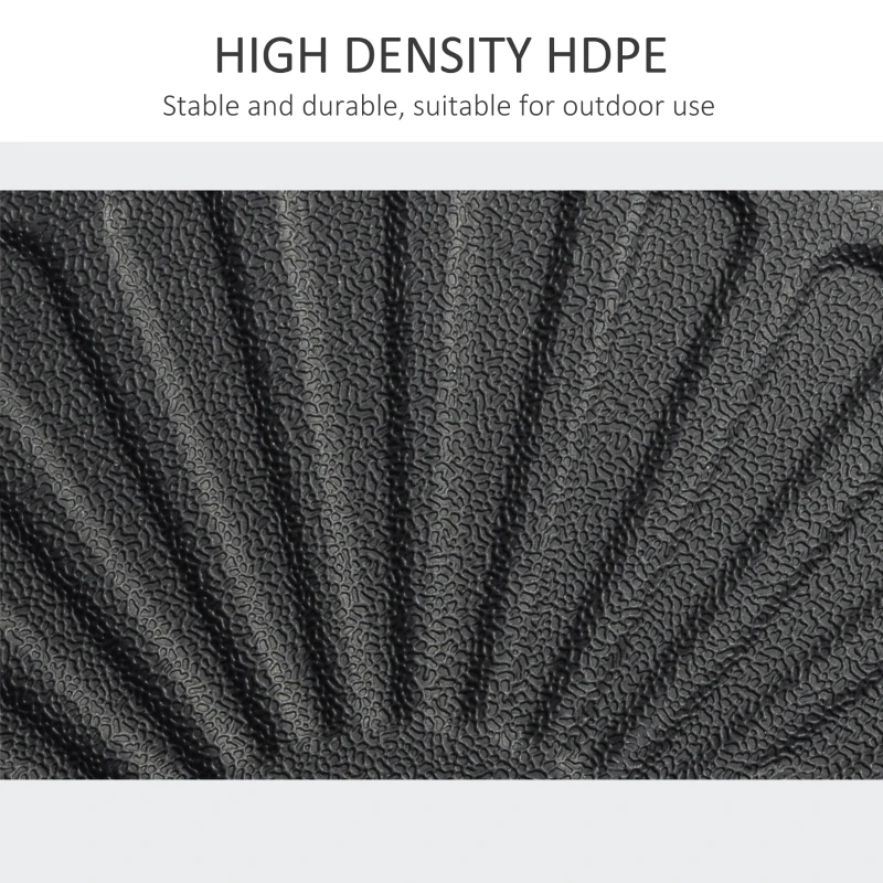 Outsunny 48 lb Heavy Duty Patio Umbrella Base, Water Filled Market Umbrella Stand with Steel Pole for Outdoor, Backyard, Black