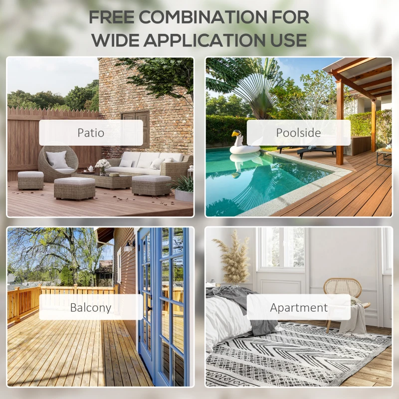 Outsunny Set of 4 Outdoor Folding Chairs, Stackable Patio Dining Chairs with Armrests, Metal Frame, Black