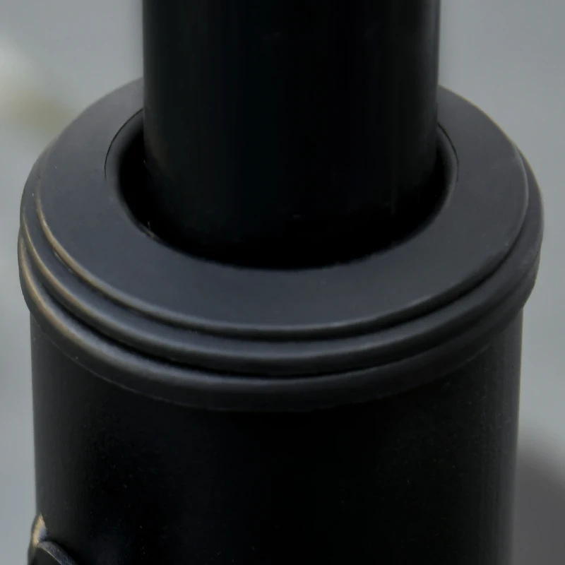 Outsunny 42 lb Heavy Duty Patio Umbrella Stand, 20" Resin Outdoor Umbrella Base, Square Market Umbrella Holder, Brown