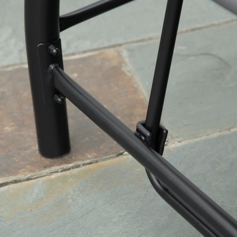 Outsunny Convertible Patio Swing Bed with Canopy and Cushions, 3 Seater Porch Swing for Outdoor, Backyard, Garden, Dark Grey