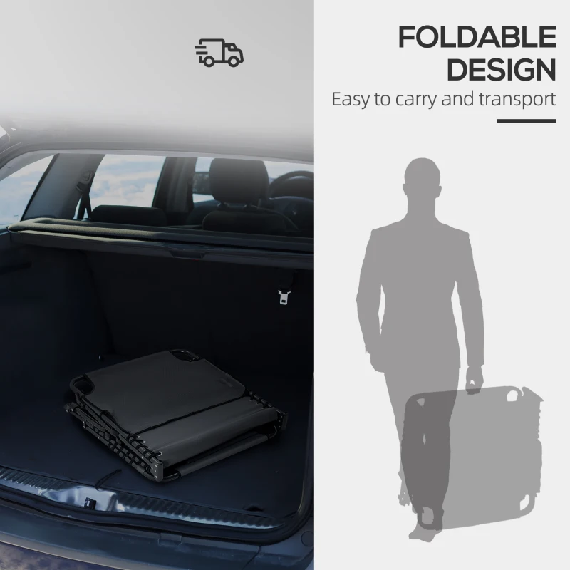 Outsunny Folding Chaise Tanning Lounge Chair w/ 5-level Reclining Back, Reading Hole, Side Pocket, Headrest, Gray