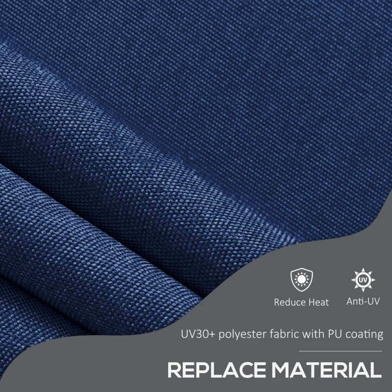 Outsunny 6.5' x 4' Manual Retractable Awning, Non-Screw Freestanding Patio Awning, UV Resistant, for Window or Door, Blue