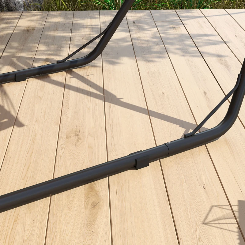 Outsunny 10.3ft Hammock Stand, Adjustable Hammock Stand Fits 9-14 ft Hammocks, Heavy Duty 450 lbs Capacity, Black