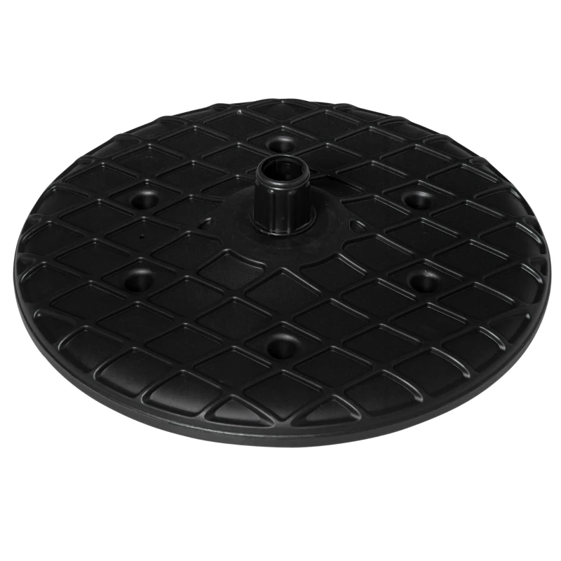 Outsunny 19.7" Round Patio Umbrella Table Tray for Swimming Pool, Beach, Patio, Deck, Garden, Easy to Install, Black