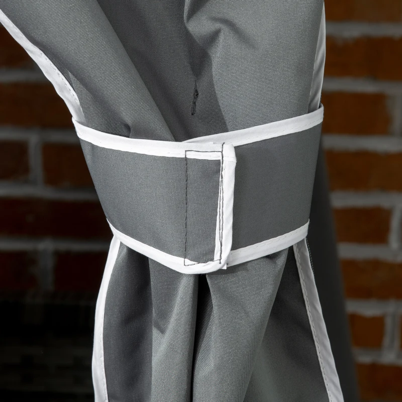 Outsunny Outdoor Rolling Towel Rack for Pool, Covered Pool Caddy with Shelf, Basket, PE Rattan Wicker