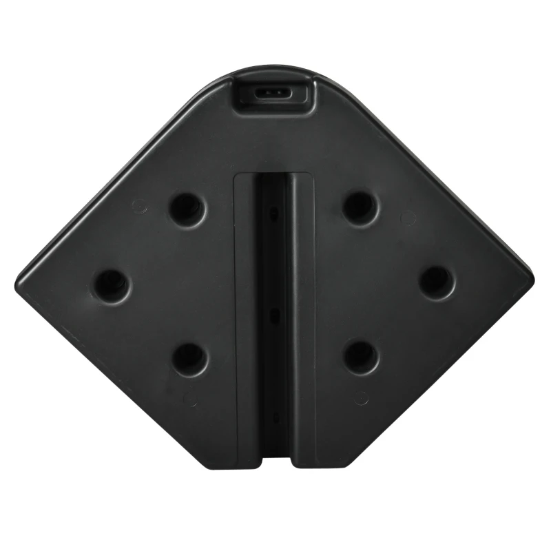 Outsunny 4 Pieces Patio Umbrella Base Weights, HDPE Water or Sand Filled Umbrella Weights for Cross Base Stand, Black