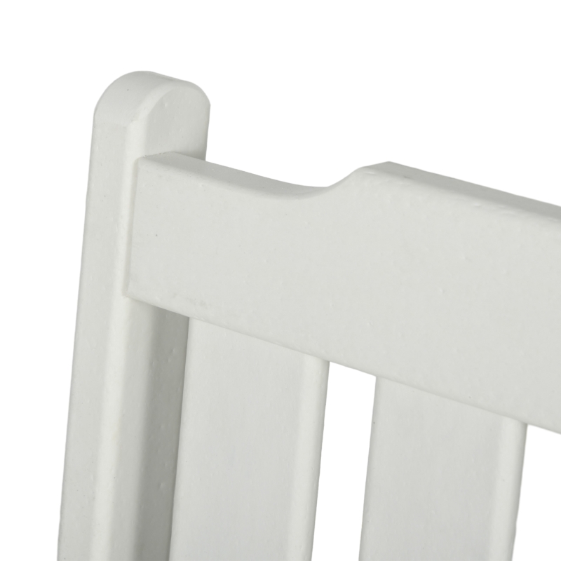 Outsunny All-Weather Patio Chair, HDPE Patio Dining Chair, Heavy Duty Wood-Like Outdoor Furniture for Garden, Backyard, Deck, Porch, Lawn, White