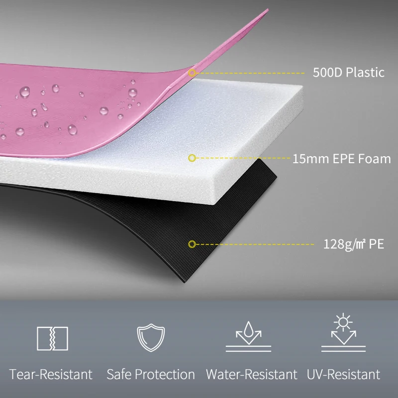 Soozier 12FT Trampoline Spring Cover, Trampoline Pad Replacement, Waterproof and Tear-Resistant, All-Weather Trampoline Accessories, Pink