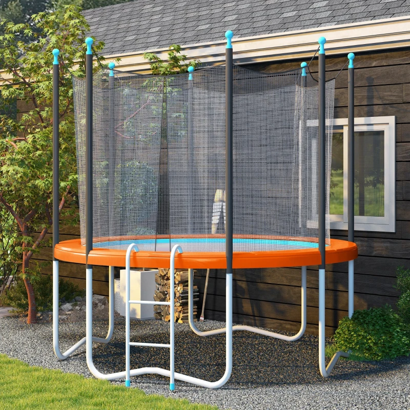 Soozier 14ft Trampoline Replacement Pad Trampolining Replacement Jump Bounce Exercise GYM Pad Only Light Orange