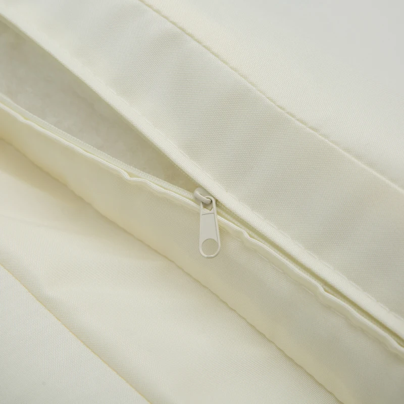 Outsunny Outdoor Rattan Wicker Lounge Chair with Footrest & Soft Cushion for Patio, Garden, Backyard, Cream White