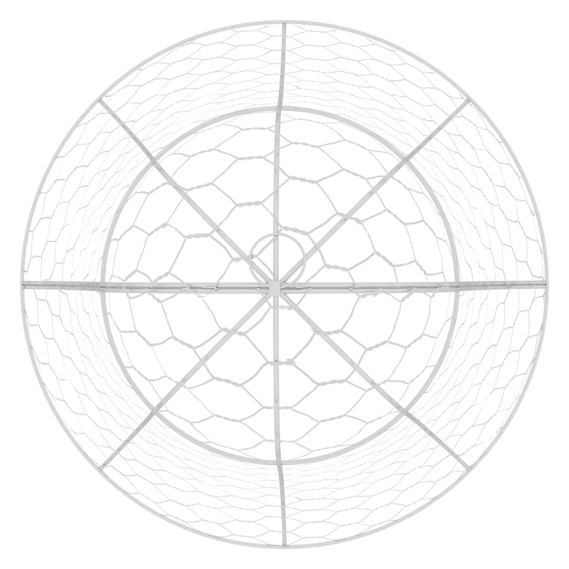 Outsunny Garden Chicken Wire Cloche, 16"x13" Stackable Metal Crop Cages, 6-Pack Plant Protectors to Keep Animals Out, White