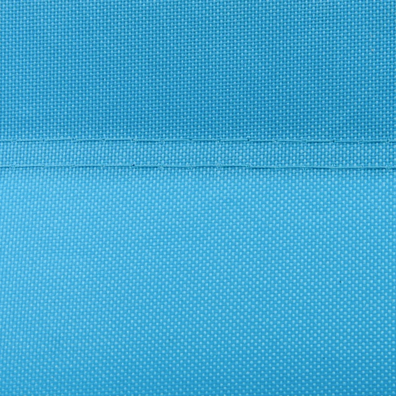 Outsunny Outdoor Folding Lounge Chair, Steel Tanning Chair with Reclining Back, Breathable Mesh for Beach, Yard, Patio, Sky Blue