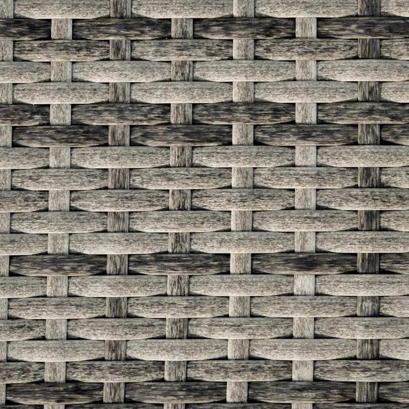 Outsunny Patio Wicker Chaise Lounge Chair, Outdoor PE Rattan Sun lounger with Adjustable Backrest and 2 Wheels, Dark Blue