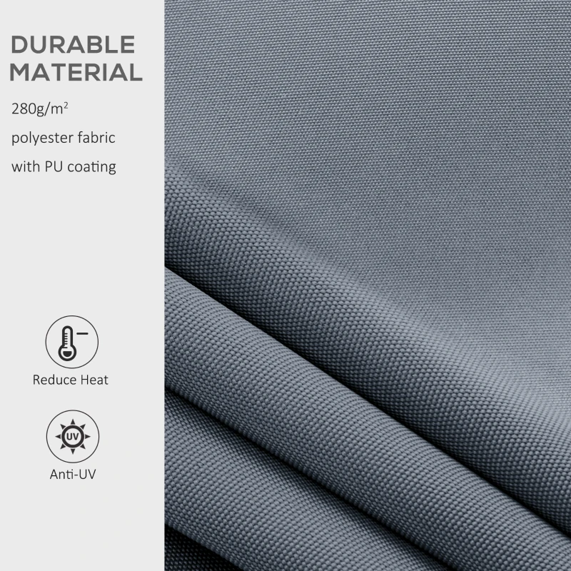 Outsunny 10' x 8' Manual Retractable Awning, Sunhade Shelter Canopy UV Protection for Window Door Patio Deck Yard, Dark Grey
