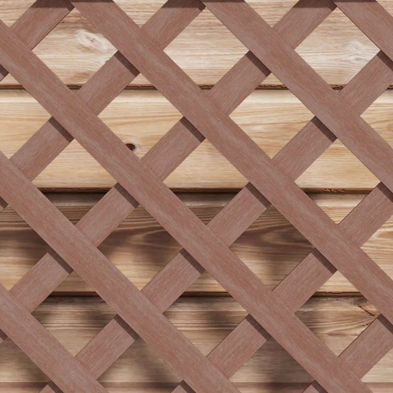 Outsunny Trellis Planter Box for Climbing Plants, Raised Garden Bed w/ Trellis Lattice for Outdoor Garden, Backyard, Brown