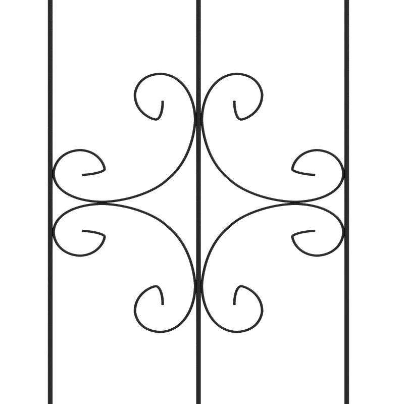 Outsunny Metal Trellis Set of 4, Garden Trellis for Climbing Plants Support Frames, Arrow Design
