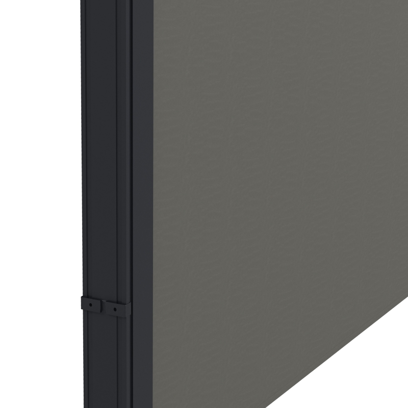 Outsunny 13' x 6' Retractable Side Awning, Outdoor Privacy Screen for Garden, Hot Tub, Balcony, Terrace, Pool, Dark Grey